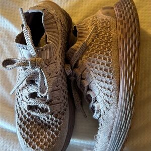 NOBULL Knit Trainer Sneakers in Taupe